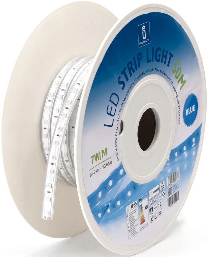 Aigostar - Tira LED LED/350W/230V 50m azul IP65