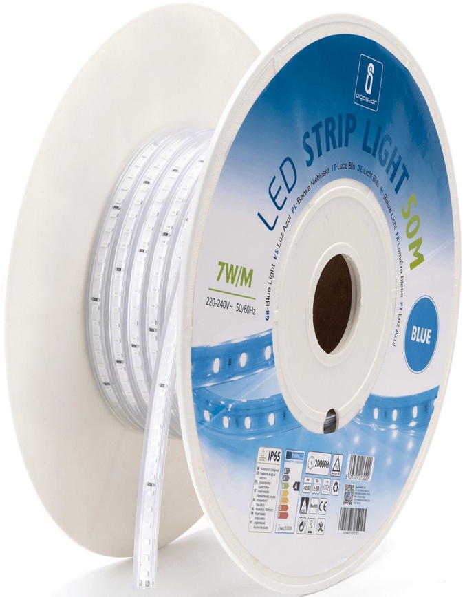 Aigostar - Tira LED LED/350W/230V 50m azul IP65