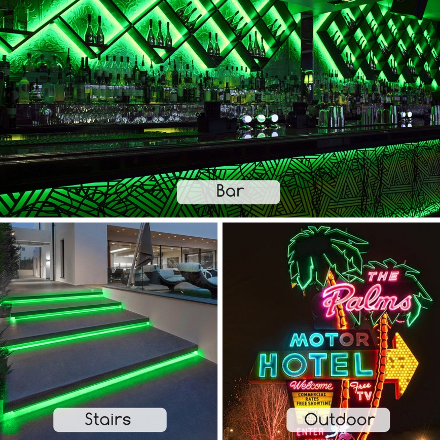 Aigostar - Tira LED LED/350W/230V 50m verde IP65