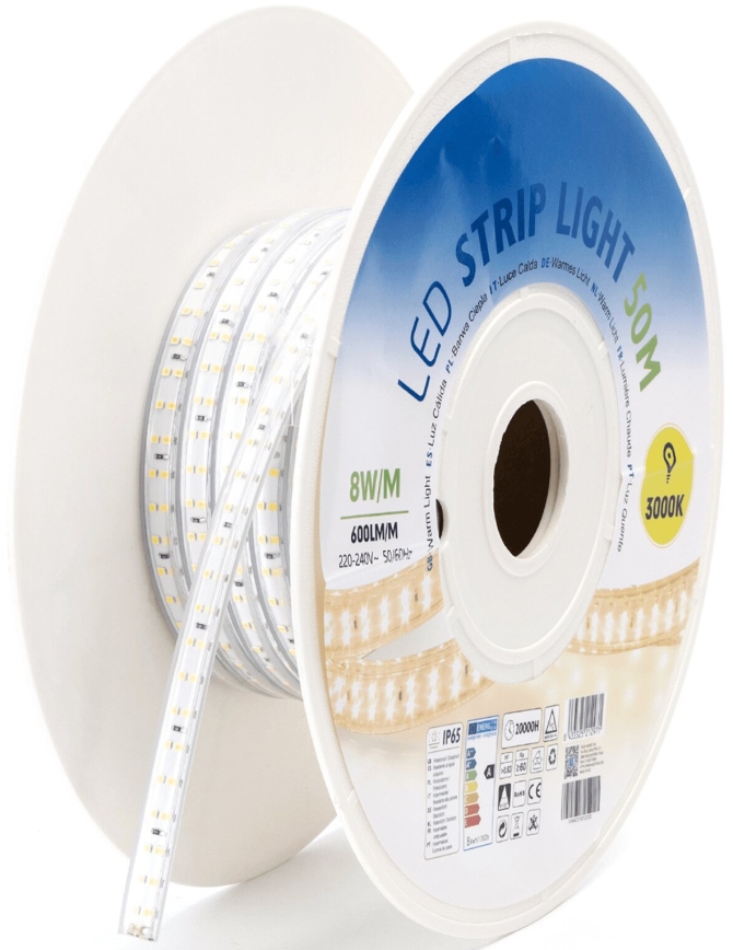 Aigostar - Tira LED LED/400W/230V 50m 3000K IP65