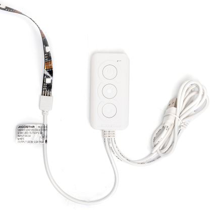 Aigostar - Tira LED RGB Inteligente com regulação 4x0,5m LED/4,5W/5V Wi-Fi + comando