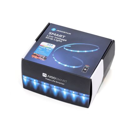 Aigostar - Tira LED RGBW com regulação LED/18W/12V 2x5 m Wi-Fi