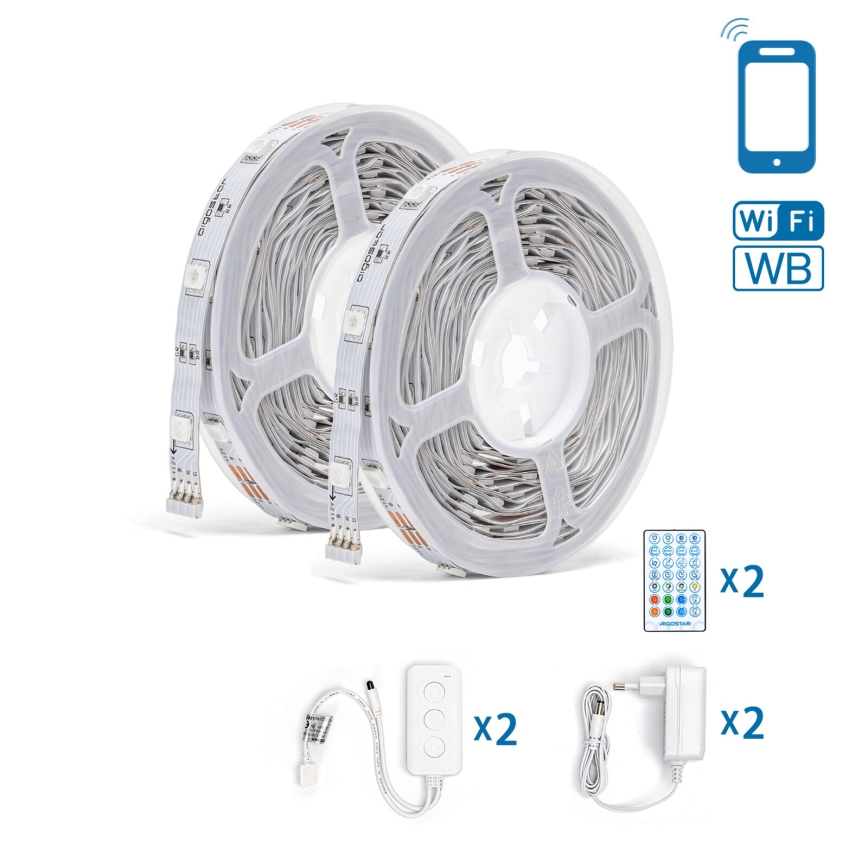 Aigostar - Tira LED RGBW com regulação LED/18W/12V 2x5 m Wi-Fi