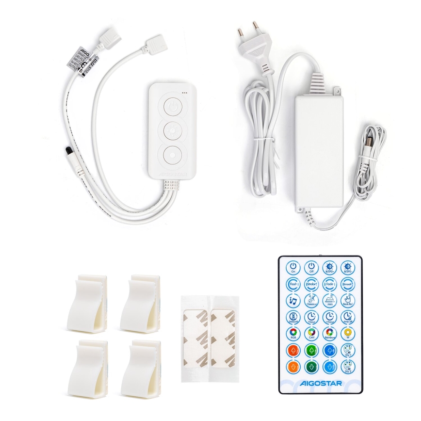 Aigostar - Tira LED RGBW com regulação LED/48W/12V 2x7,5 m Wi-Fi