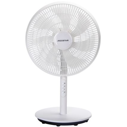 Aigostar - Ventilador de pé 45W/230V 110 cm branco