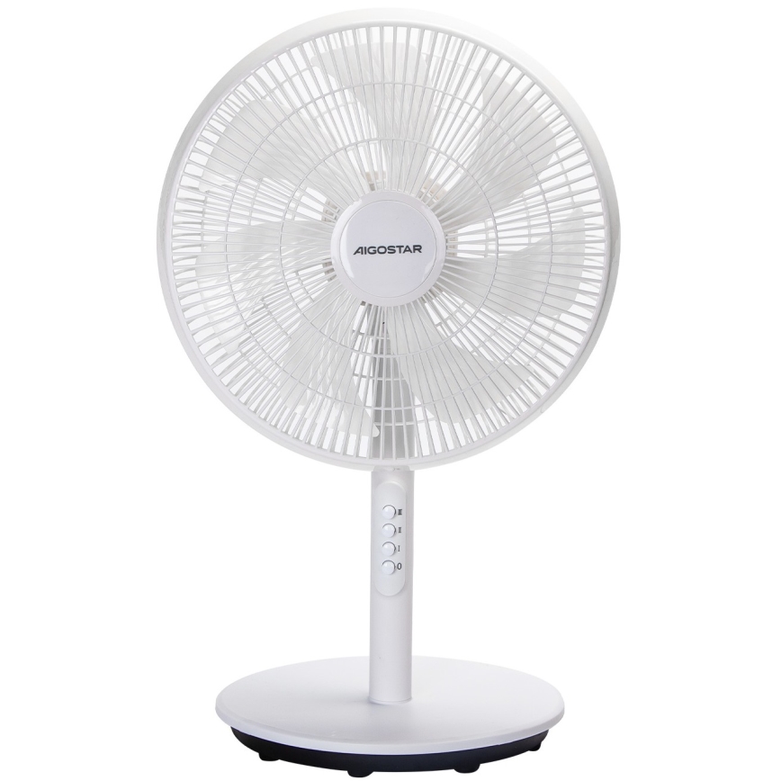 Aigostar - Ventilador de pé 45W/230V 110 cm branco