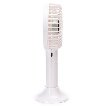 Aigostar - Ventoinha de bolso recarregável 3W/5V 1500mAh USB branco