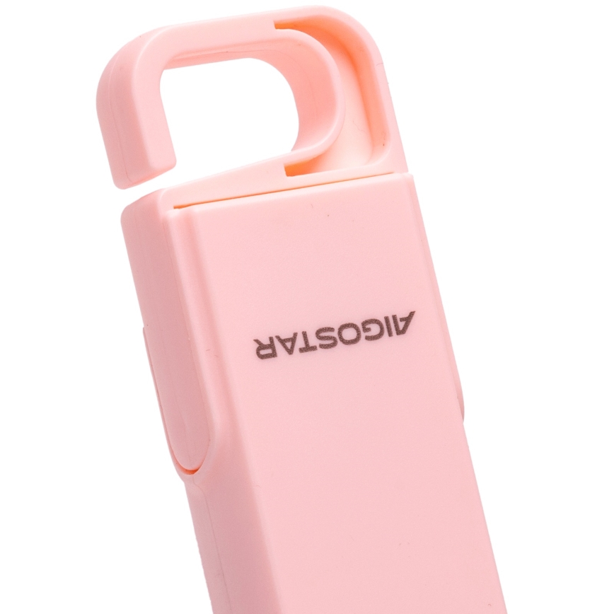 Aigostar - Ventoinha de bolso recarregável 4,5W/3,7V 1200mAh USB rosa
