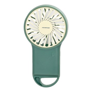 Aigostar - Ventoinha de bolso recarregável 4W/5V 500mAh USB verde