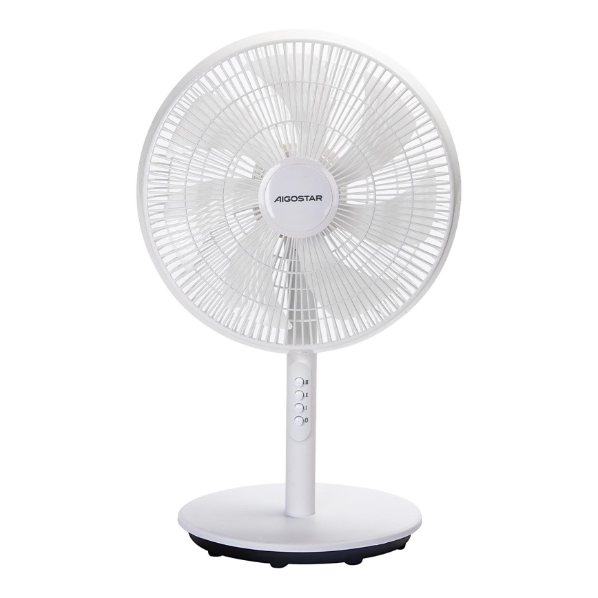 Aigostar - Ventoinha de chão 45W/230V 110 cm branco