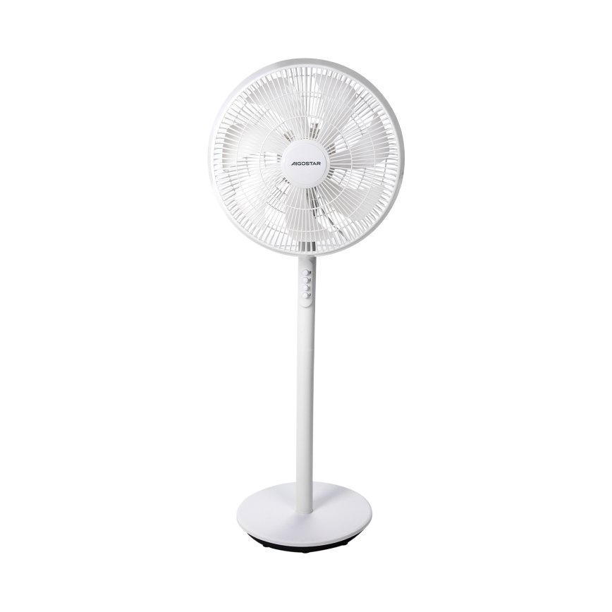 Aigostar - Ventoinha de chão 45W/230V 110 cm branco