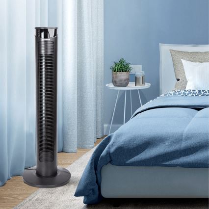 Aigostar - Ventoinha de chão 45W/230V preto + CR