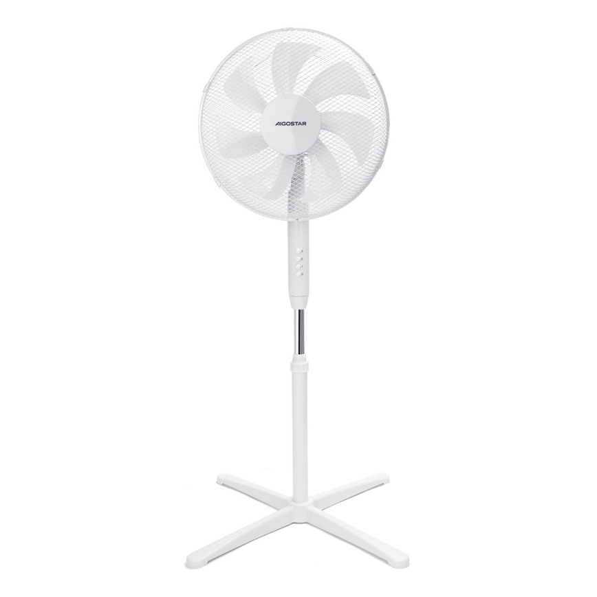 Aigostar - Ventoinha de chão 50W/230V 120 cm branco