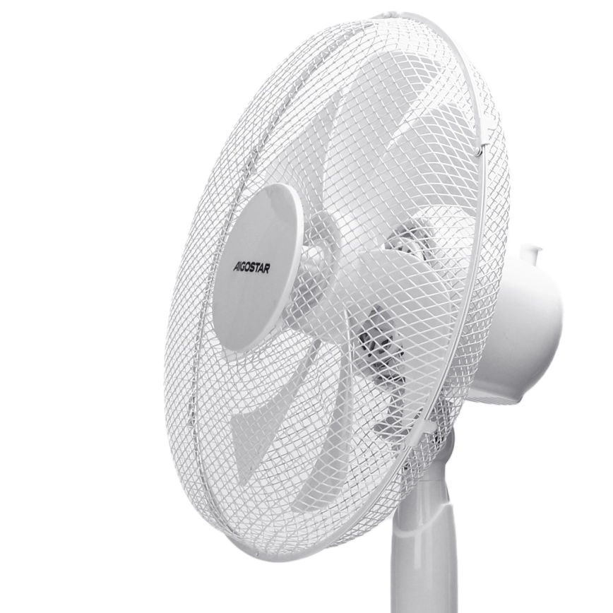 Aigostar - Ventoinha de chão 50W/230V 120 cm branco