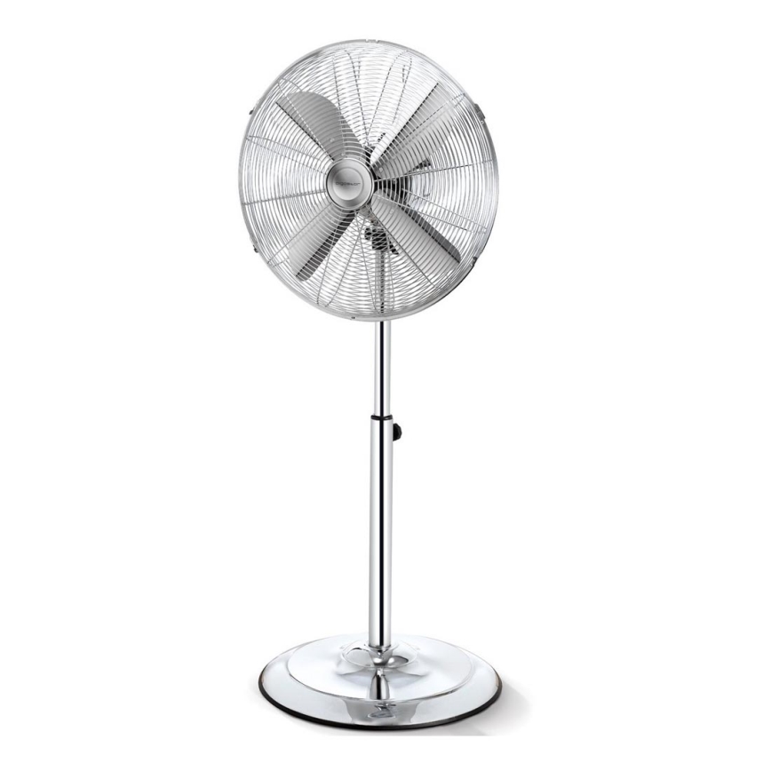 Aigostar - Ventoinha de chão 50W/230V 44,8 cm cromado brilhante