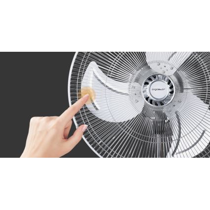 Aigostar - Ventoinha de chão 55W/230V cromado brilhante/preto