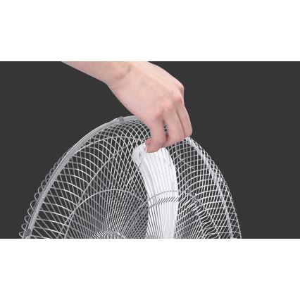Aigostar - Ventoinha de chão 55W/230V cromado brilhante/preto