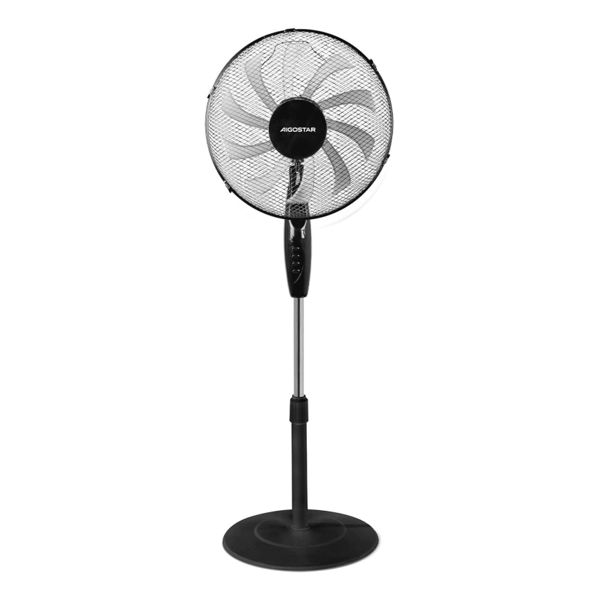 Aigostar - Ventoinha de chão 60W/230V preto