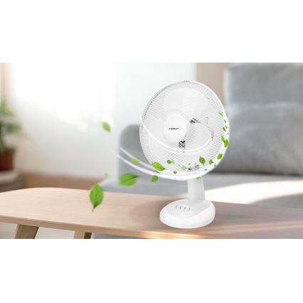 Aigostar - Ventoinha de mesa 35W/230V 34 cm branco