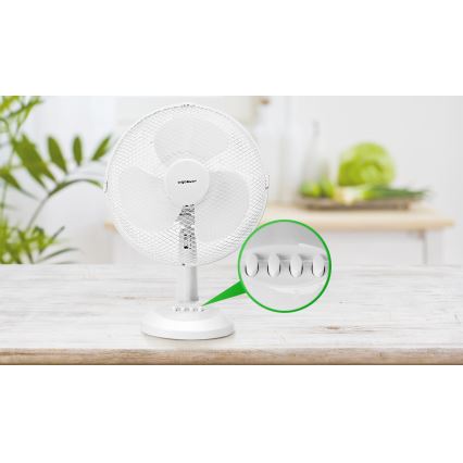 Aigostar - Ventoinha de mesa 35W/230V 34 cm branco