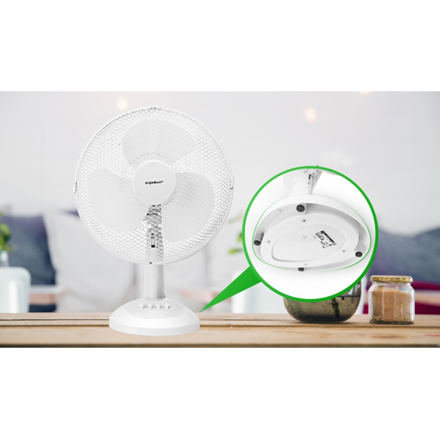 Aigostar - Ventoinha de mesa 35W/230V 34 cm branco