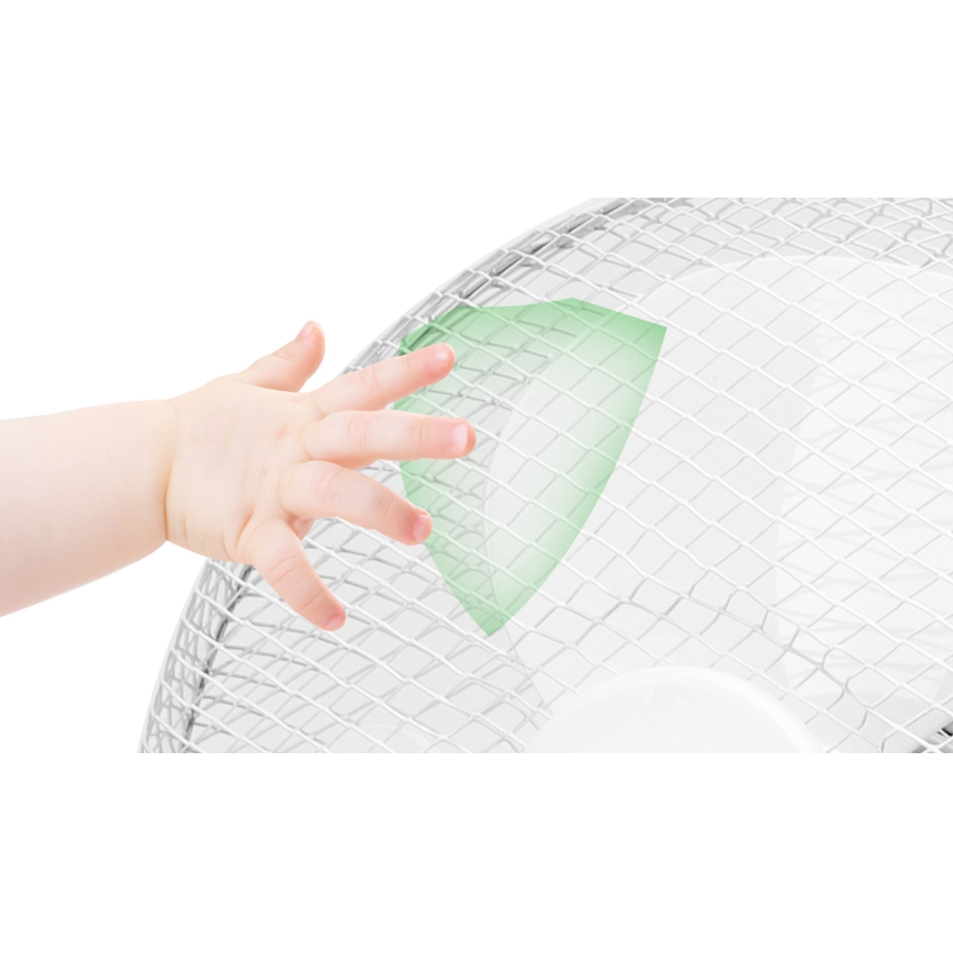 Aigostar - Ventoinha de mesa 35W/230V 34 cm branco