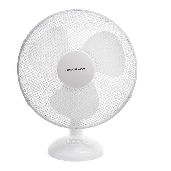 Aigostar - Ventoinha de mesa 45W/230V 34 cm branco
