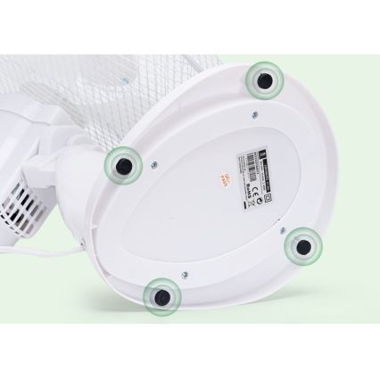 Aigostar - Ventoinha de mesa 45W/230V 34 cm branco