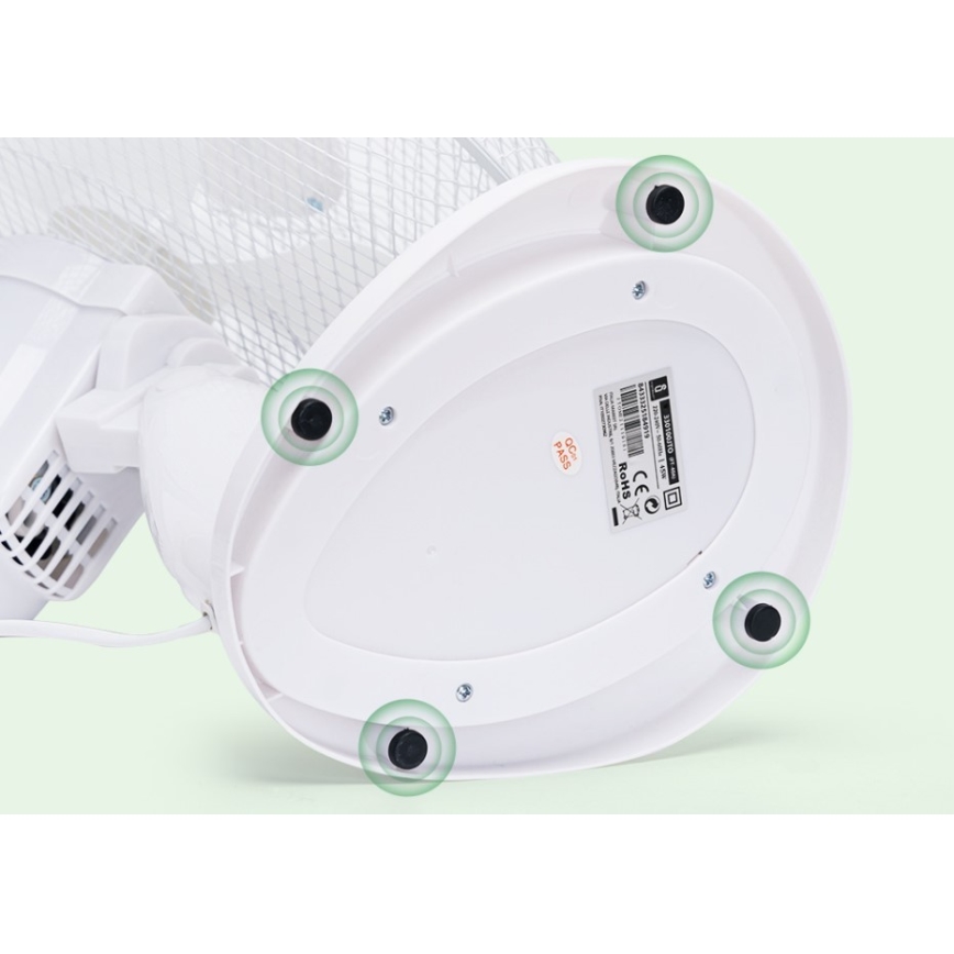 Aigostar - Ventoinha de mesa 45W/230V 34 cm branco