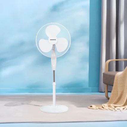 Aigostar - Ventoinha de pé 40W/230V branco