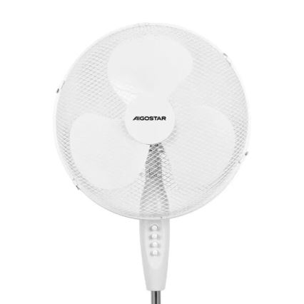 Aigostar - Ventoinha de pé 40W/230V branco