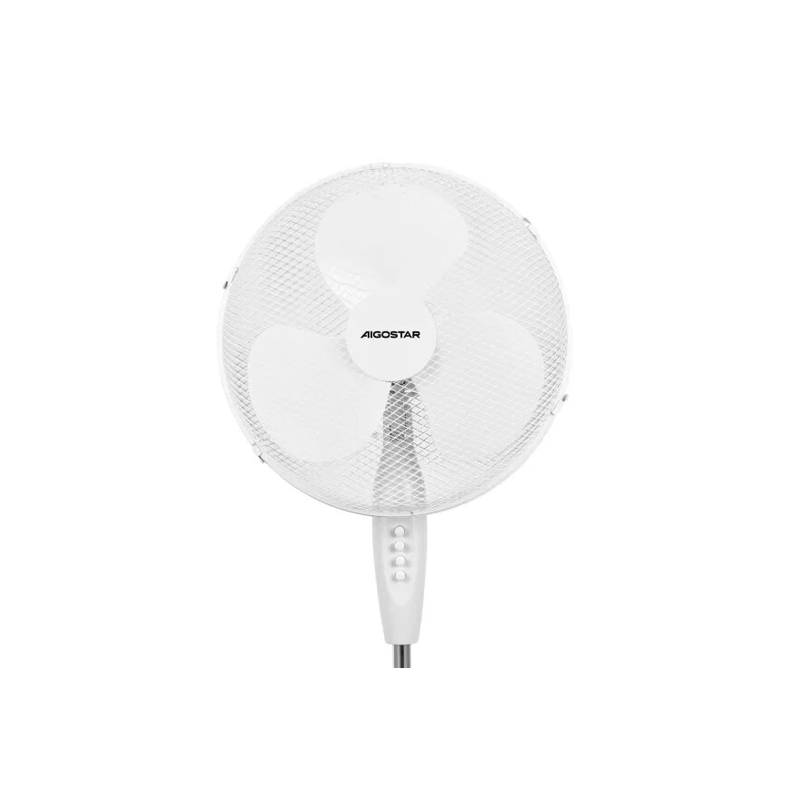 Aigostar - Ventoinha de pé 40W/230V branco