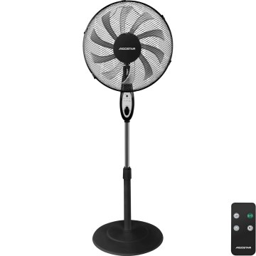 Aigostar - Ventoinha de pé 60W/230V preto + comando