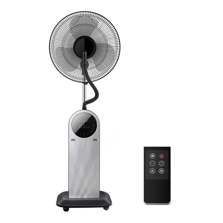 Aigostar - Ventoinha de pé com efeito de névoa MIST 95W/230V + comando