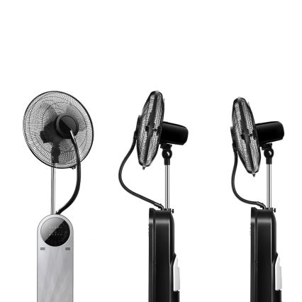 Aigostar - Ventoinha de pé com efeito de névoa MIST 95W/230V + comando