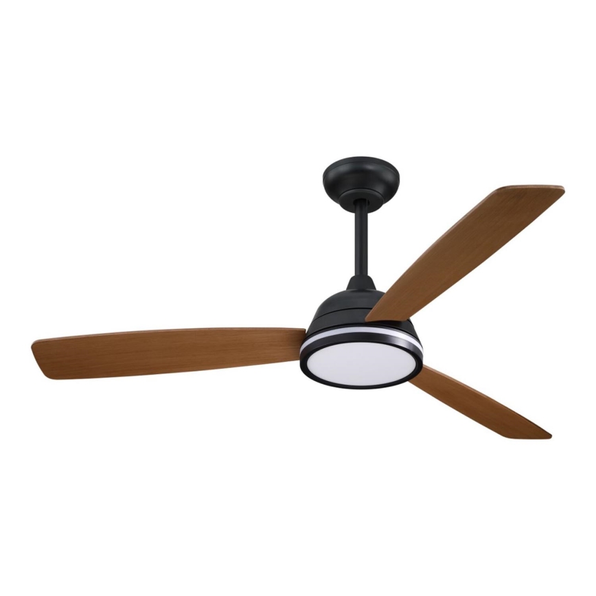 Aigostar - Ventoinha de teto LED com regulação LED/20W/230V 2700-6500K 132cm castanho + comando