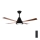 Aigostar - Ventoinha de teto LED com regulação LED/24W/230V 2700-6500K 132cm + comando