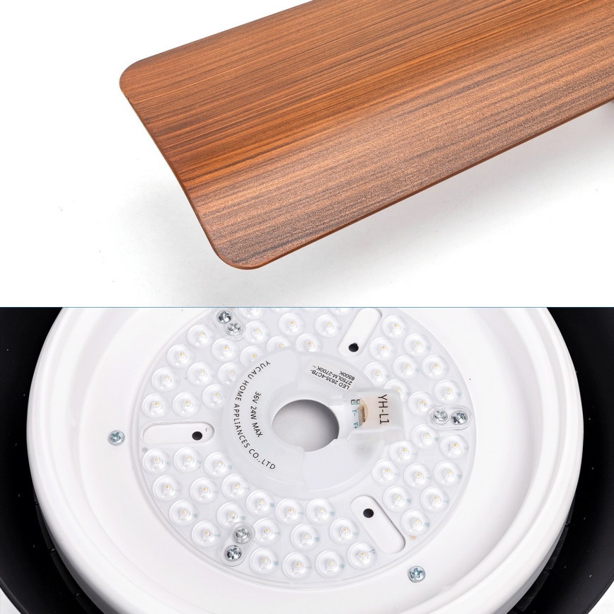 Aigostar - Ventoinha de teto LED com regulação LED/24W/230V 2700-6500K 132cm + comando