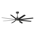 Aigostar - Ventoinha de teto LED com regulação LED/24W/230V 2700-6500K 165cm preto + comando