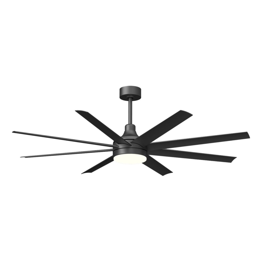 Aigostar - Ventoinha de teto LED com regulação LED/24W/230V 2700-6500K 165cm preto + comando