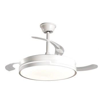 Aigostar - Ventoinha de teto LED com regulação LED/36W/230V 2700-6500K diâmetro 107 cm + comando branco