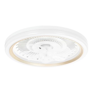 Aigostar - Ventoinha de teto LED com regulação LED/40W/230V 2700/4000/6500K diâmetro 50 cm + comando branco
