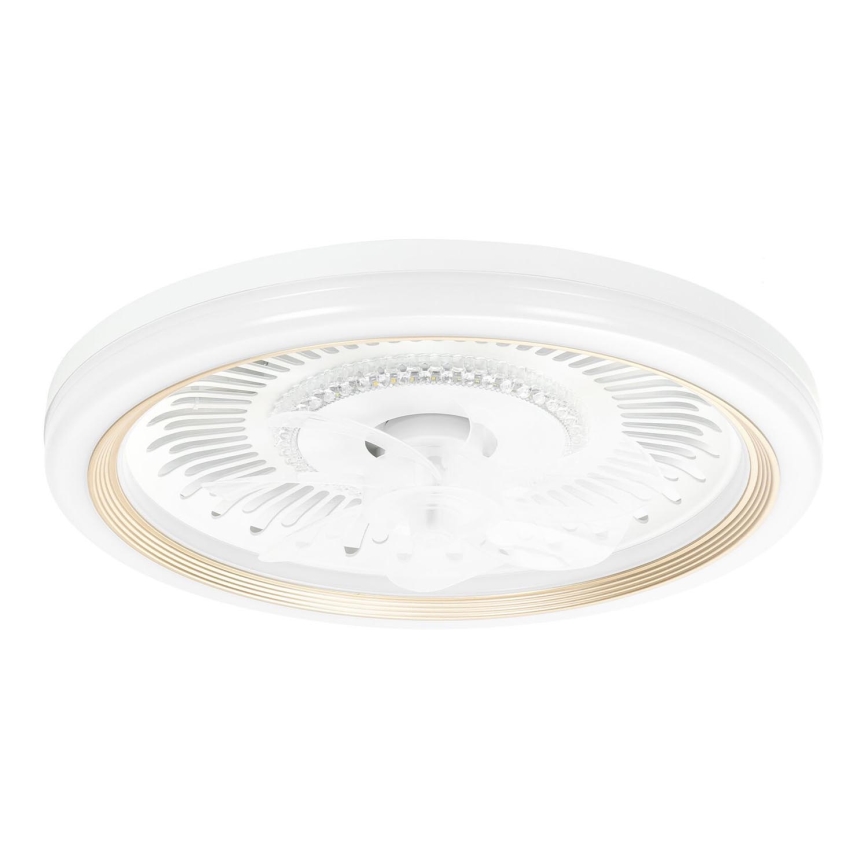 Aigostar - Ventoinha de teto LED com regulação LED/40W/230V 2700/4000/6500K diâmetro 50 cm + comando branco