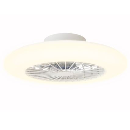 Aigostar - Iluminação de teto LED com regulação e ventoinha LED/40W/230V 2700-6500K diâmetro 48,5 cm branco + comando