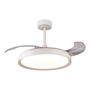 Aigostar - Ventoinha de teto LED com regulação LED/50W/230V 2700-6500K 106cm branco + comando