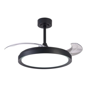Aigostar - Ventoinha de teto LED com regulação LED/50W/230V 2700-6500K 106cm preto + comando