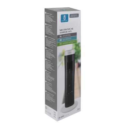 Aigostar - Ventoinha de torre 45W/230V preto/branco
