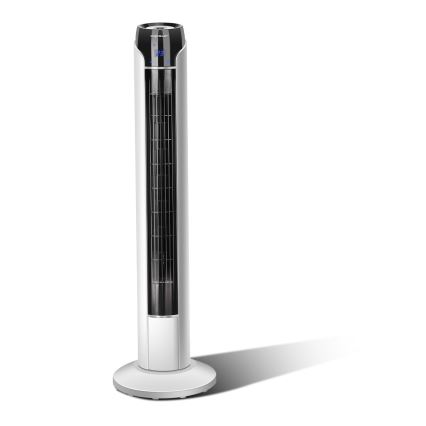 Aigostar - Ventoinha de torre 50W/230V preto/branco + comando