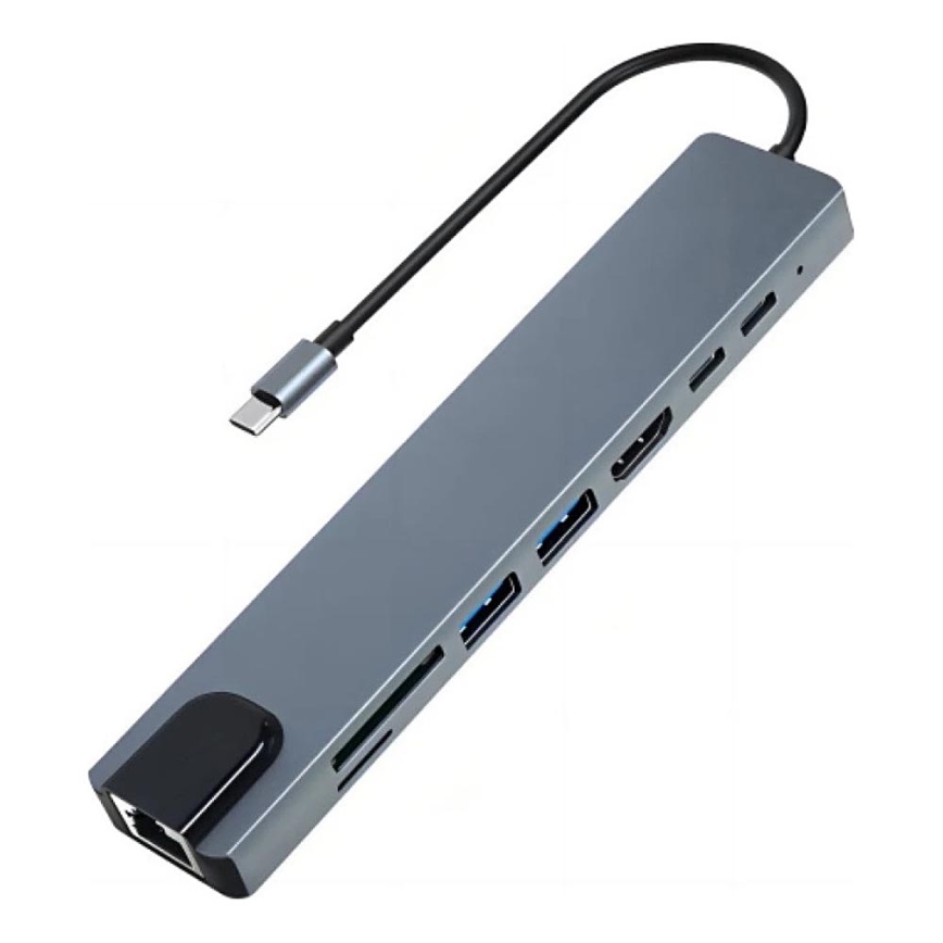 Aligator AHUB001 - Hub USB-C 8 em 1