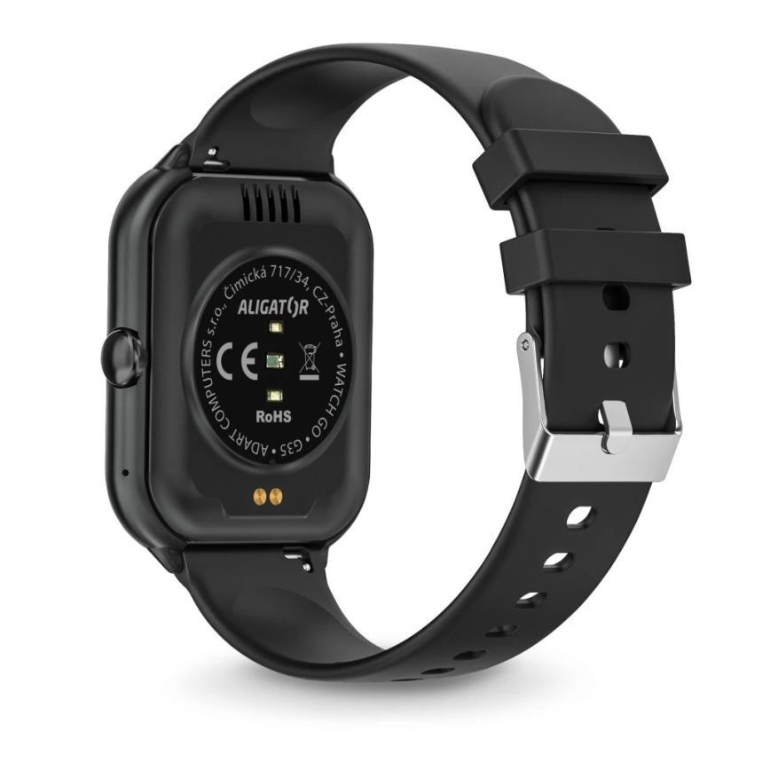 Aligator AW10BK - Relógio inteligente Watch GO 220 mAh IP67 preto